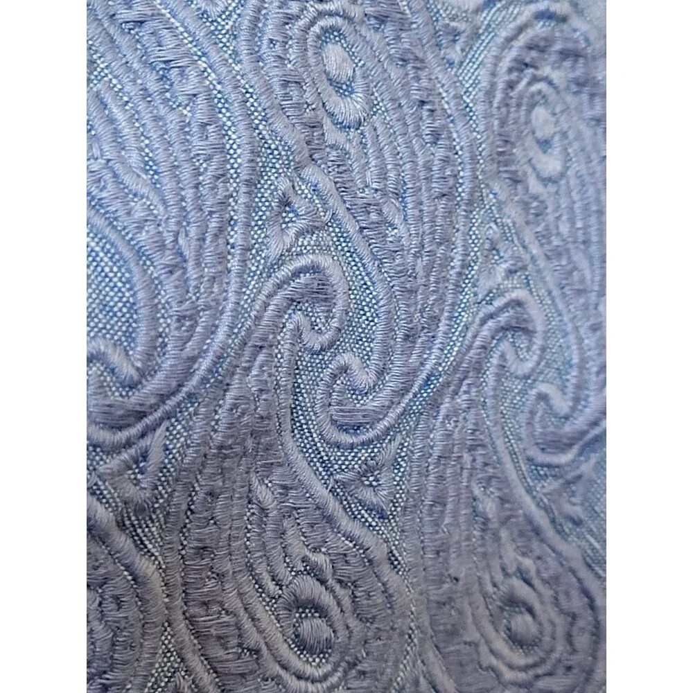 Hatley Womens XL Sleeveless Blue Paisley Embroidered Cotton Tunic Top